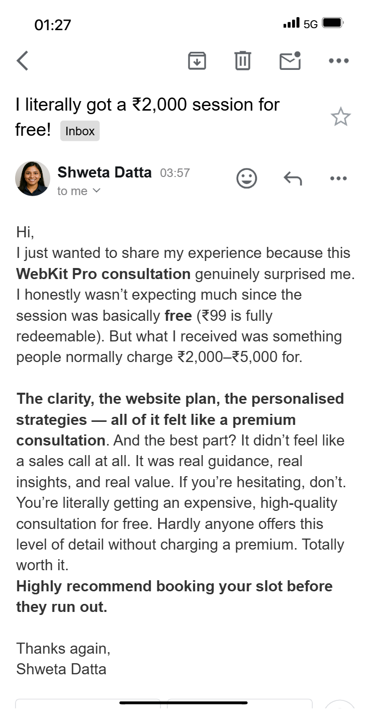 Feedback Email